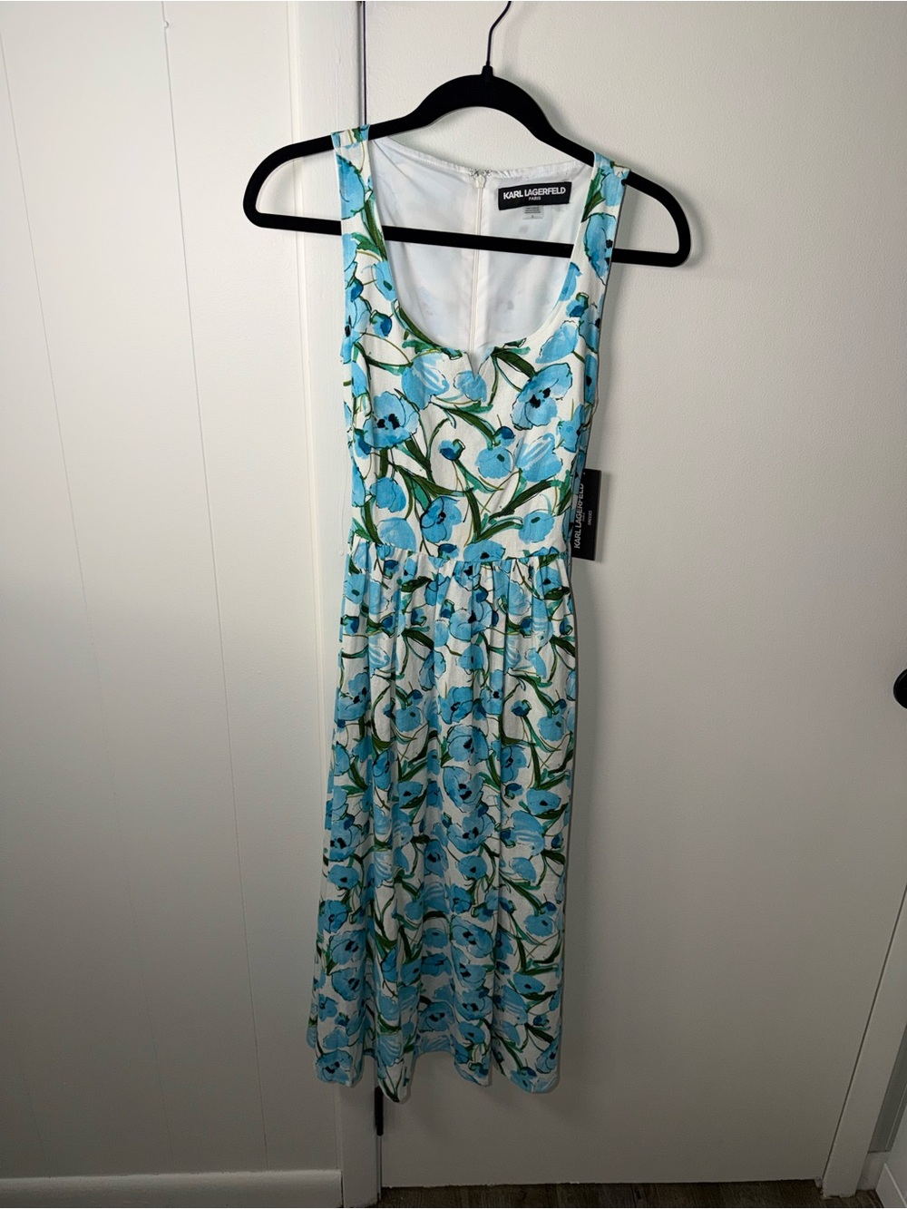 Karl Lagerfeld Paris | Floral Linen Midi Dress | Women’s 0 | NWT